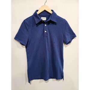Taylor Stitch Shirt Mens 36 Blue‎ Striped Short Sleeve Button-up Cotton Blend